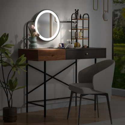 Makeup Vanity Desk With Lighted Mirror and Storage