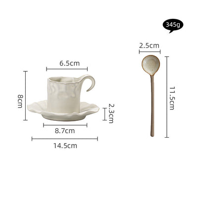 Fashion Personalized Pleated Coffee Cup Dish Set