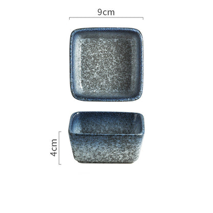 Japanese Square Ceramic Seasoning Dish Set Collection