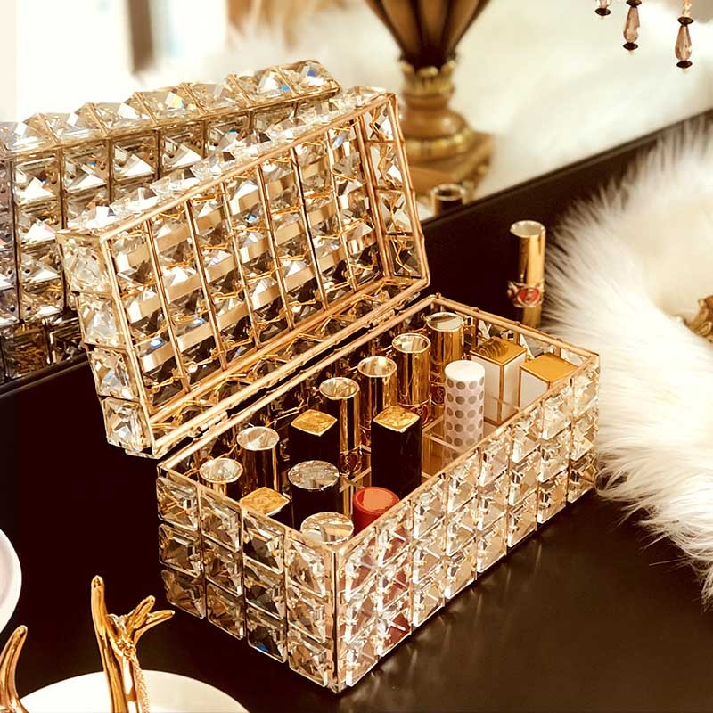 Crystal Lipstick Storage Box Cosmetic Storage Solutions