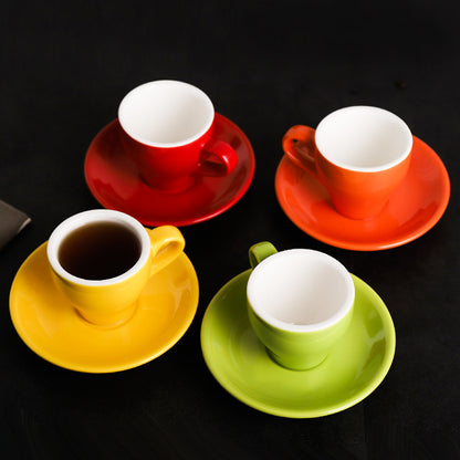 Restaurant Set Coffee Cup and Dish Ceramics Elegance