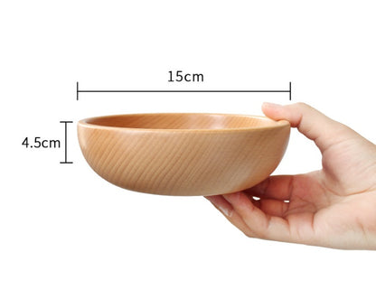 Japanese Style Beech Jujube Wooden Bowl Set