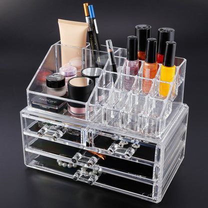 Cosmetic Storage Box with Transparent Drawer Acrylic