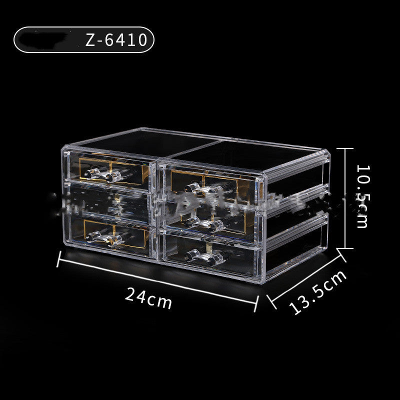 Cosmetic Storage Box with Transparent Drawer Acrylic