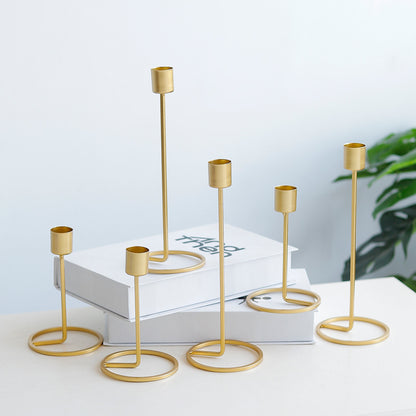 Nordic iron candlestick gold candlestick