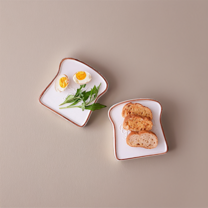 Elegant Japanese Breakfast Bread Tray in Porcelain