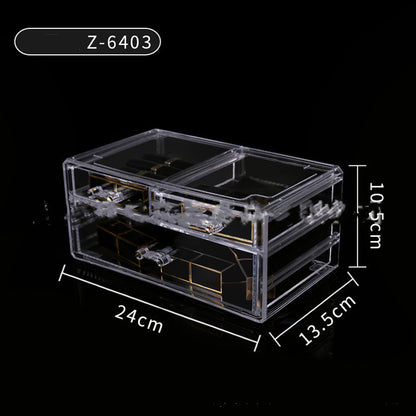 Cosmetic Storage Box with Transparent Drawer Acrylic