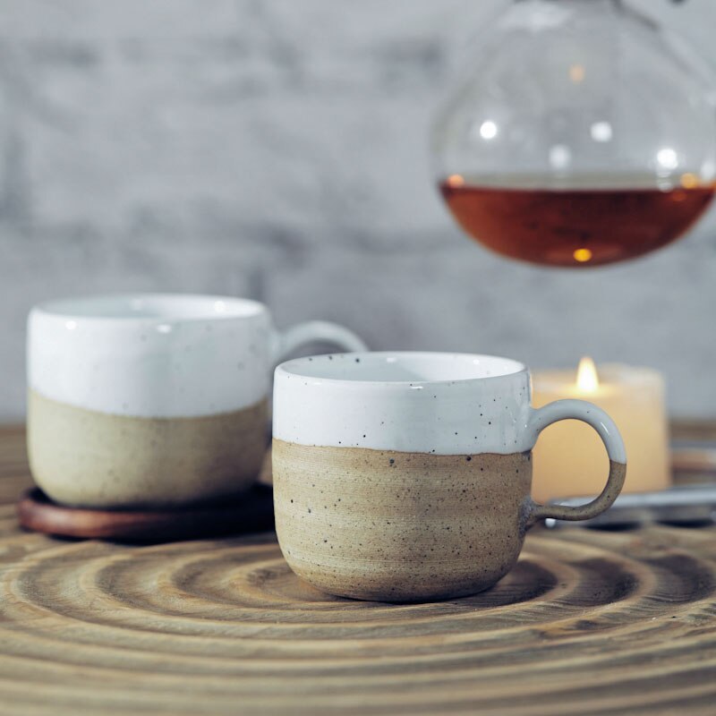 Nordic style stoneware coffee cup