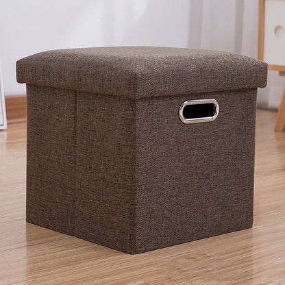 Stylish Cotton Linen Storage Stool for Organization