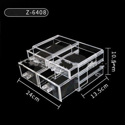 Cosmetic Storage Box with Transparent Drawer Acrylic