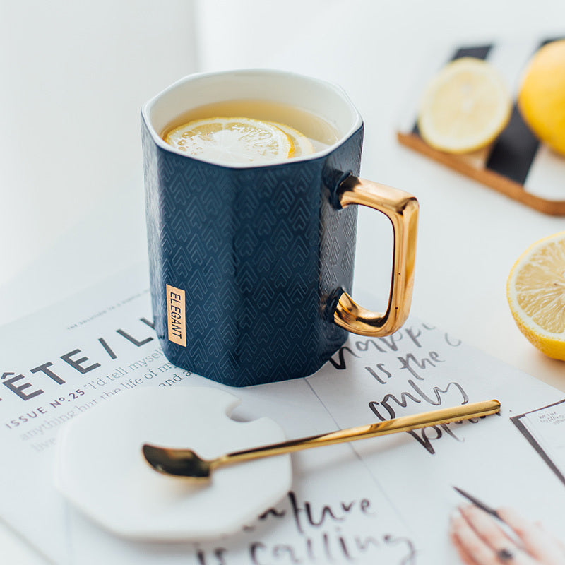 Simple Nordic Ceramic Mug in Elegant Colors Set