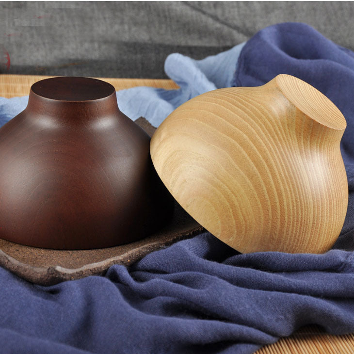 Japanese Jujube Wooden Bowl for Rice and Soup