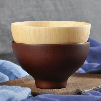 Japanese Jujube Wooden Bowl for Rice and Soup