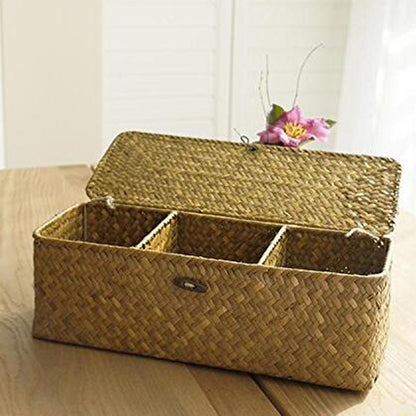 Three Lattice Cosmetic Storage Box and Jewelry Basket