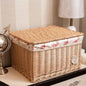 Rattan Wicker Storage Basket With Lid