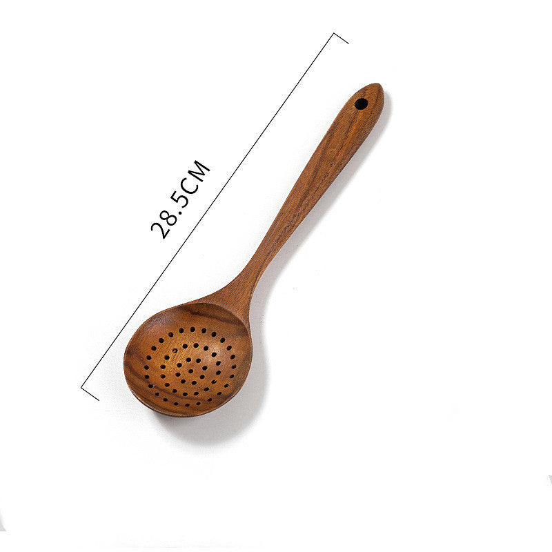 Teak Unlacquered Solid Wood Spatula for Stir-Fry