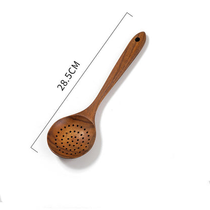 Teak Unlacquered Solid Wood Spatula for Stir-Fry