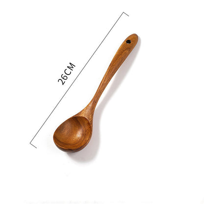 Teak Unlacquered Solid Wood Spatula for Stir-Fry