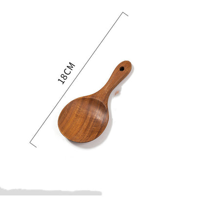 Teak Unlacquered Solid Wood Spatula for Stir-Fry