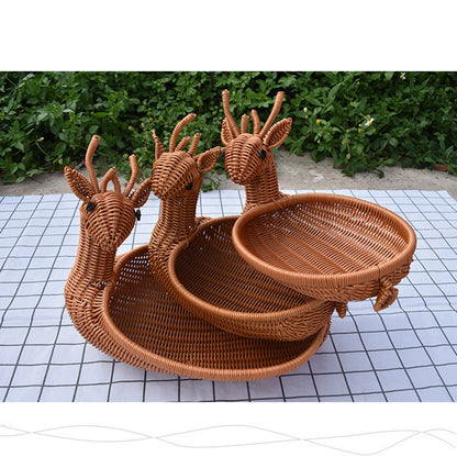 Rattan Woven Animal Basket