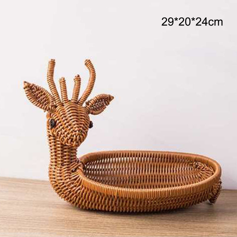 Rattan Woven Animal Basket