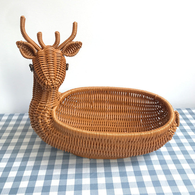 Rattan Woven Animal Basket