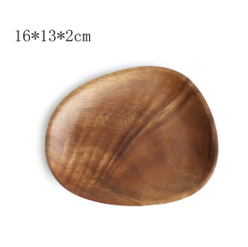 Walnut Acacia Wood Special-Shaped Wooden Tray Design