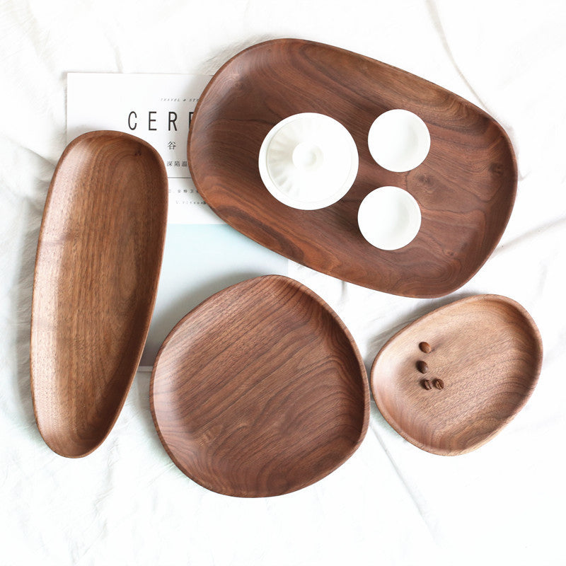 Walnut Acacia Wood Special-Shaped Wooden Tray Design