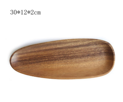 Walnut Acacia Wood Special-Shaped Wooden Tray Design