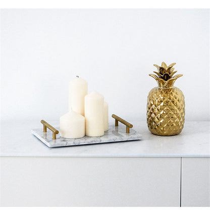 Scandinavian Style Natural Marble Tray Storage Solution