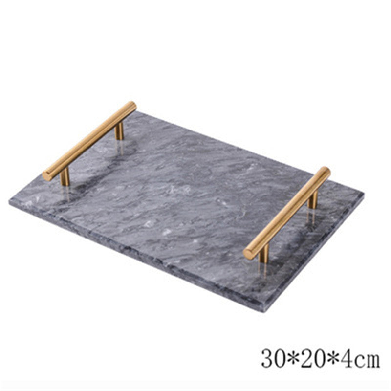 Scandinavian Style Natural Marble Tray Storage Solution