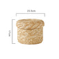 Wheat Straw Desktop Storage Basket With Lid