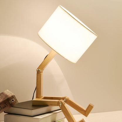 Creative Wooden Table Lamp for Cozy Bedroom Decor