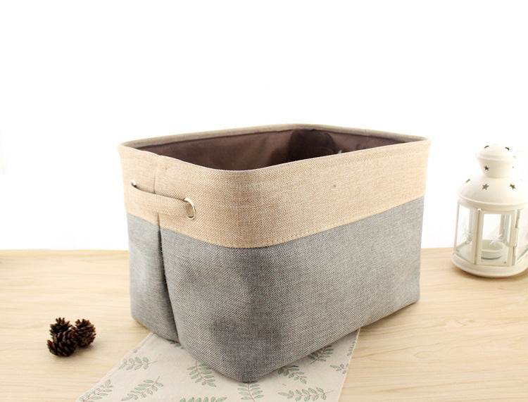 Nordic Fabric Storage Box Without Cover Imitation Cotton And Linen Folding Storage Box