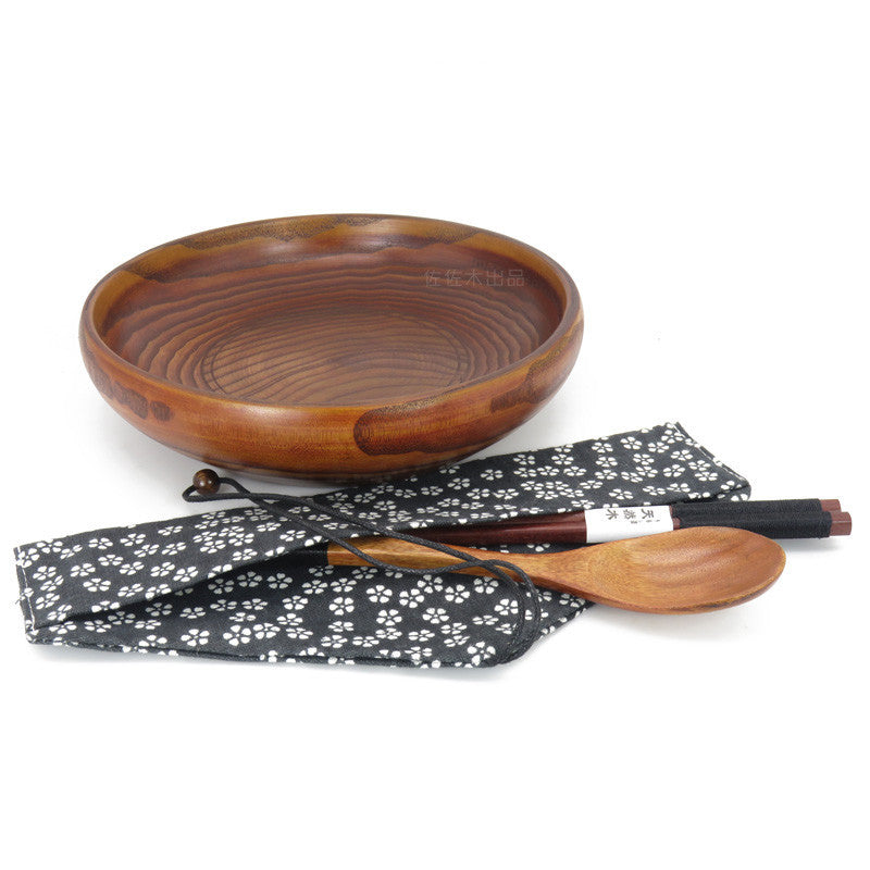 Milky Way Solid Wood Bowl for Soup and Salad