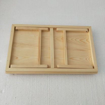 Folding Dinner Tray Bamboo Wooden Tea Set Tray