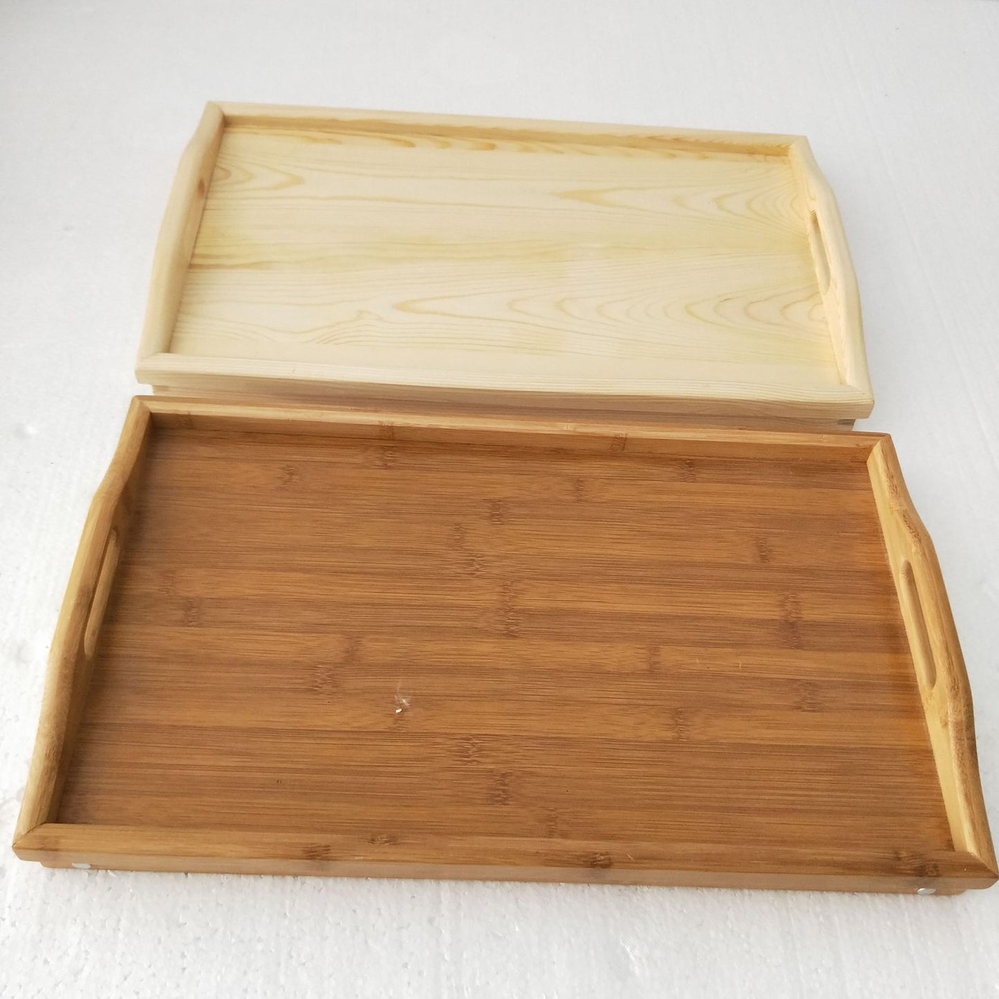 Folding Dinner Tray Bamboo Wooden Tea Set Tray