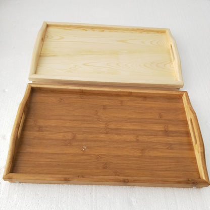 Folding Dinner Tray Bamboo Wooden Tea Set Tray