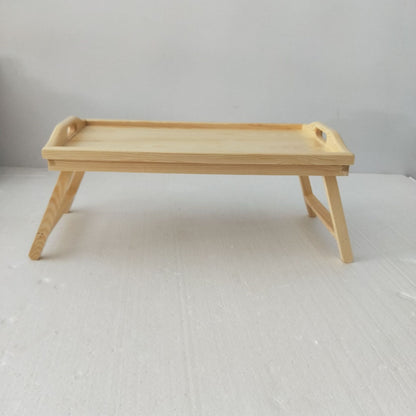 Folding Dinner Tray Bamboo Wooden Tea Set Tray