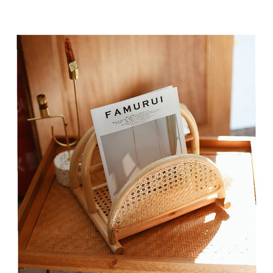 Nordic Simple Rattan Magazine Rack