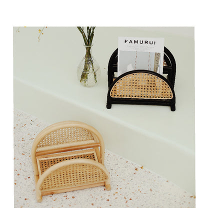 Nordic Simple Rattan Magazine Rack