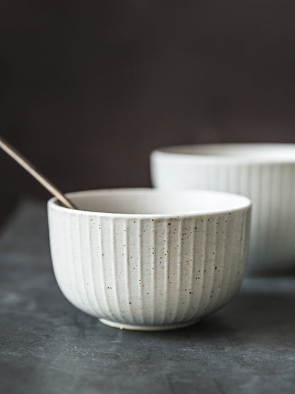 Japanese-Style Ceramic Bowl for Rice and Soup