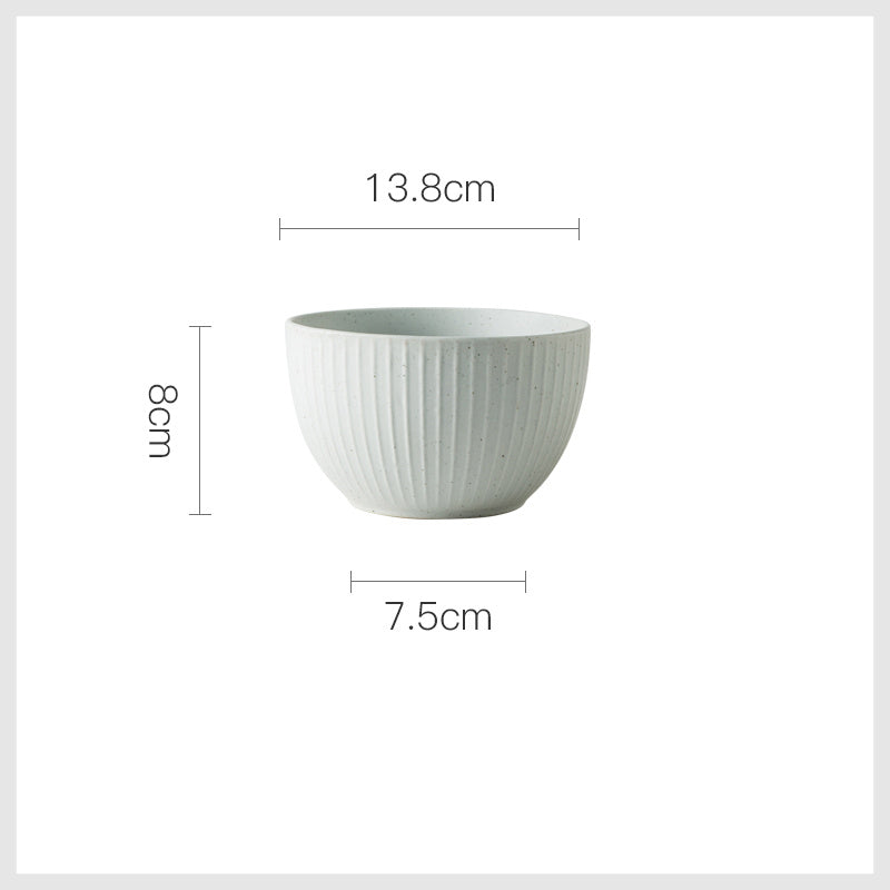 Japanese-Style Ceramic Bowl for Rice and Soup