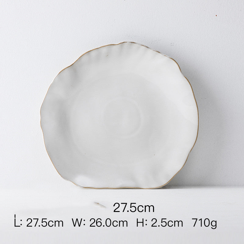 Household Ceramic Irregular Rice And Vegetable Bowl