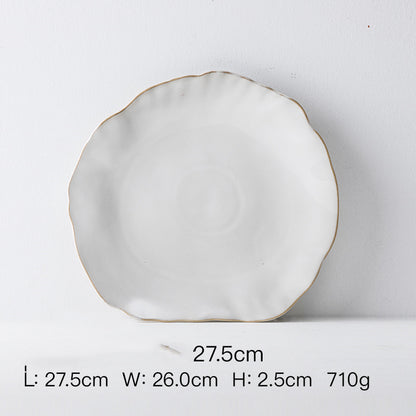 Household Ceramic Irregular Rice And Vegetable Bowl