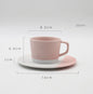 Ceramic Color Stripe Frosting Creative Tea Cup And Dish Set