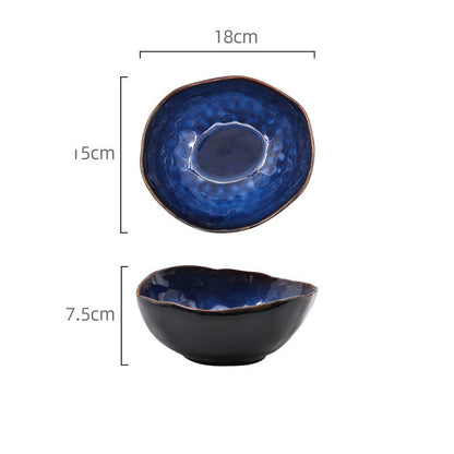 European Style Ceramic Deep Bowl Irregular Design