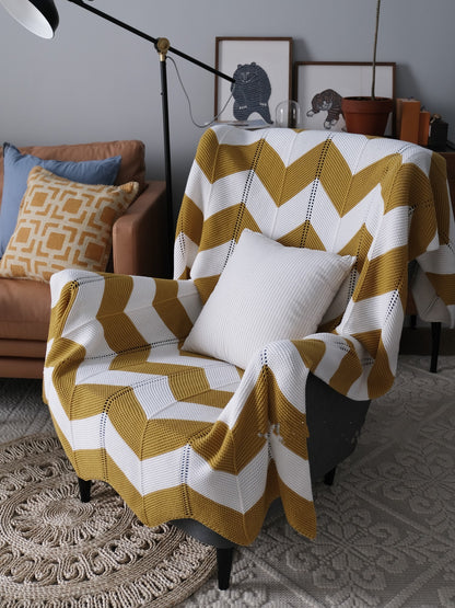 Geometric Nordic Minimalist Style Blanket