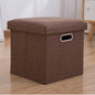 Stylish Cotton Linen Storage Stool for Organization