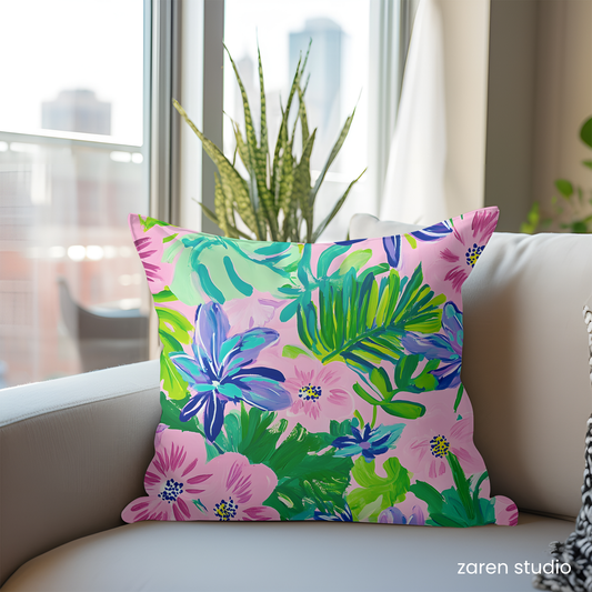 Floral Pillow Cover – Garden Joy | Bloom & Lush Collection